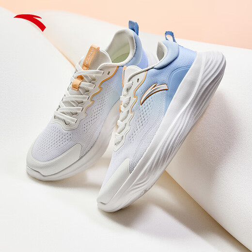 ANTA Women's Shoes Shenxing Lite丨Training Shoes for Women 2026 Spring Cushioning Anti-Slip Jogging Sports Shoes Commuting Hiking Shoes Paper White/Oxygen Blue-4 36.5
