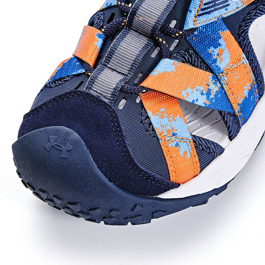 Under Armor children's shoes, children's sandals, summer men's and women's toe-toe beach shoes, outdoor casual river shoes 2421505 navy blue 34