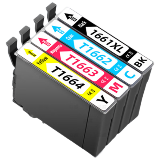 Cartucho de tinta EVI T1661 para Epson ME-101 ME-10 Impresora Cartucho de tinta Epson T1662 T1663 T1664 Cartucho de tinta Tinta Set de cuatro colores