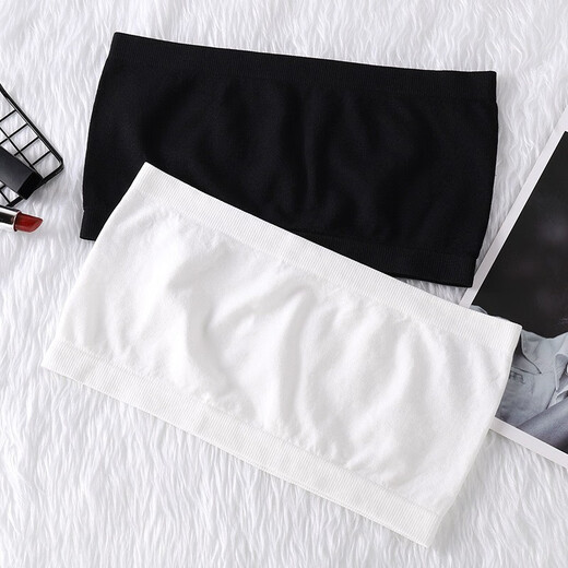 Tsing Yi Maxiang summer seamless breathable one-piece anti-exposure tube top strapless bottoming women's underwear bra with trendy apricot color