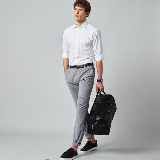 
MAILYARD/Melya long-sleeved shirt Business loose men's white versatile professional shirt 757 white plain tattoo 40