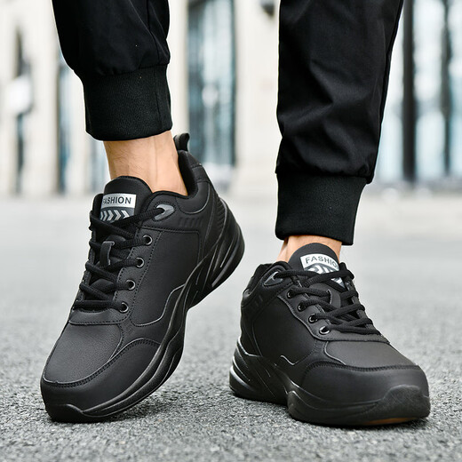 Delgadot Zapatos para hombres de gran tamaño Otoño e invierno Nuevo estilo más grande y gordo zapatos deportivos para hombres zapatos casuales para hombres zapatos de papá 4748 826 negro 39