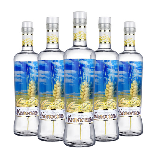 萨拉普尔500ml瓶进口俄罗斯小麦穗风味伏特加小麦酒洋酒烈酒白酒鸡尾酒 真麦穗伏特加 500mL 5瓶