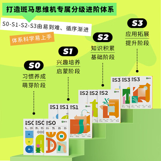斑马思维机 语数英S0+S1阶段 点读早教学习机 2-8岁儿童玩具男女孩生日礼物