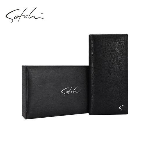 Satchi billet de cuero largo de cuero para hombres
