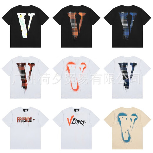 TX FOG重磅短袖T恤重磅VLONE FOG大V短袖fog高街嘻哈半袖情侣ins夏季高 hx6187黑色 S