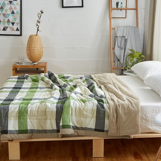 Arctic velvet 100% cotton summer quilt, washable inside and outside, 100% pure cotton inside and outside, air-conditioned quilt, double summer thin quilt, spring and autumn cotton quilt core, first look at Class A maternal and infant grade, 100% cotton inside and outside, 1.5*2m single summer quilt, machine washable, non-clumping