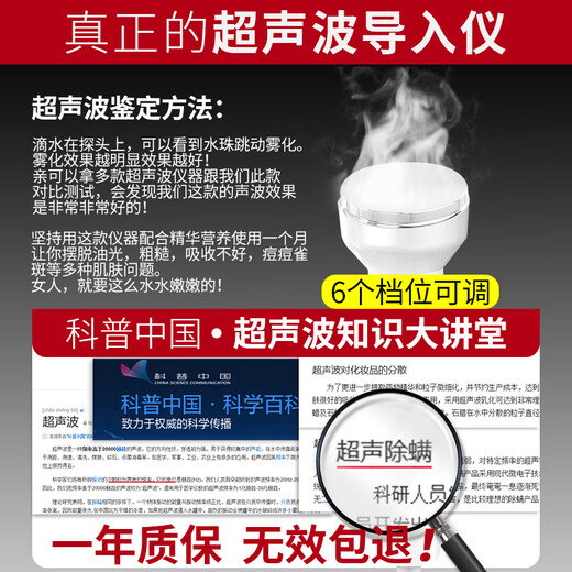 VLVEE Ultrasonic Beauty Instrument Export and Import Instrument Beauty Salon Special Instrument Facial Lifting and Firming Facial Massage Oxygen Injection Hydration Instrument Pore Cleaning Home Beauty Salon Exclusive Edition Sonic Import and Export + Skin Lifting and Firming + High Pressure Oxygen Injection