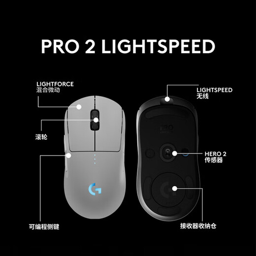 Logitech (G) GPW vierte Generation Suzaku kabellose Maus G Pro Serie kabellose Maus GPW4 Generation Suzaku Hawkeye E-Sports leichte Maus ergonomisches Design Makro GPW4 Generation Suzaku Gaming-Maus (schwarz) + extra langes Mauspad