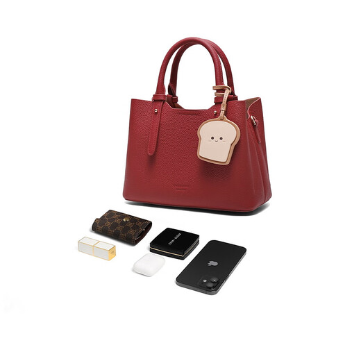 Belle gift bag women's bag mall texture toast series shoulder crossbody wedding bag handbag X7162CX4 red F