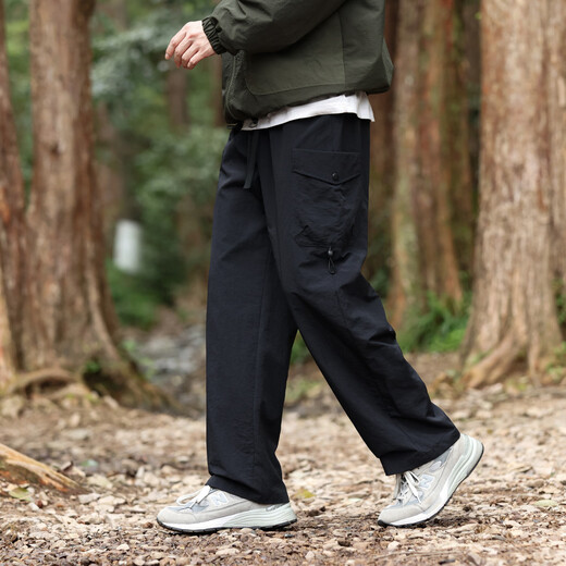 Dingfengbaoluo outdoor assault pants men's autumn mountain casual loose workwear straight long pants 29018 black XL