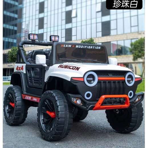 Das Elektrofahrzeug von Zhio Children's, Allradantrieb, Allrad-Offroad-Baby mit ferngesteuertem Spielzeugauto kann im Kinderwagen sitzen. Standard Graues Dual-Rad-Laufwerk + Fernbedienung + Schwung