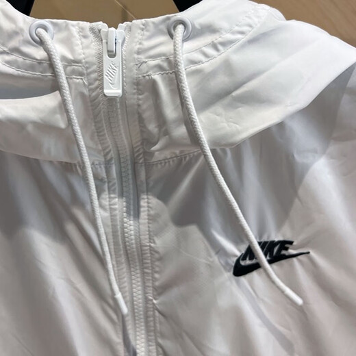 耐克（NIKE）外套女装夏季运动服宽松连帽休闲夹克梭织开衫上衣DM6180 DM6180-100白色  XL