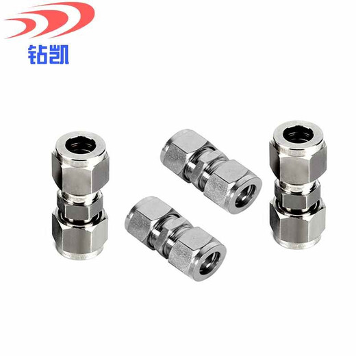Zhuankai 304 stainless steel ferrule type straight-through intermediate joint, equal diameter, different diameter, large and small head joint, variable diameter straight-through pipe joint 8-8