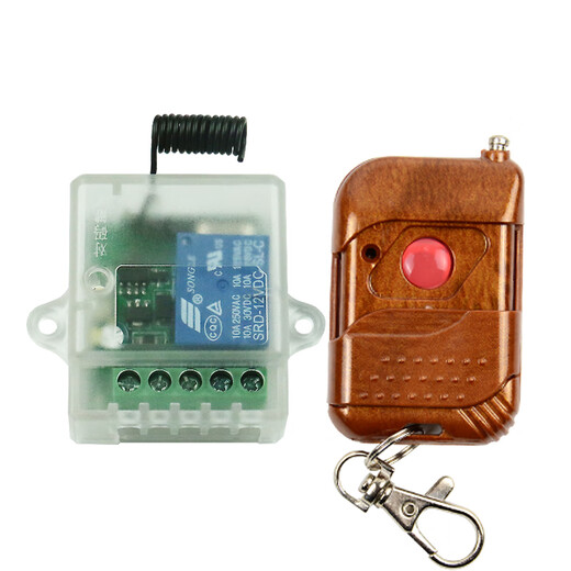 Shahu DC 12V wireless remote control switch 221B DC12V receiver comes with a black two-button remote control (live output)