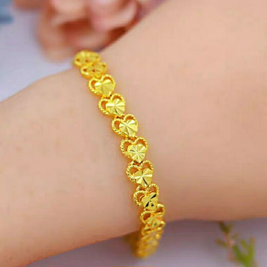 Menbin gold-wrapped silver bracelet women's gold bracelet women's gold bracelet adjustable bestie bracelet for girlfriend love bracelet