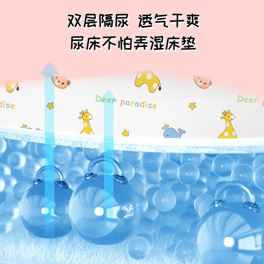 Mag Meng Baby pure cotton urine separator Class A pure cotton washable children urine separator waterproof pure cotton breathable aunt pad Class A pure cotton giraffe 70*100cm