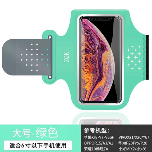 Chengyou sports running waist bag for men and women outdoor cycling marathon equipment mobile phone bag waterproof large capacity fitness reflective sports mobile phone arm bag touch screen waterproof pure black