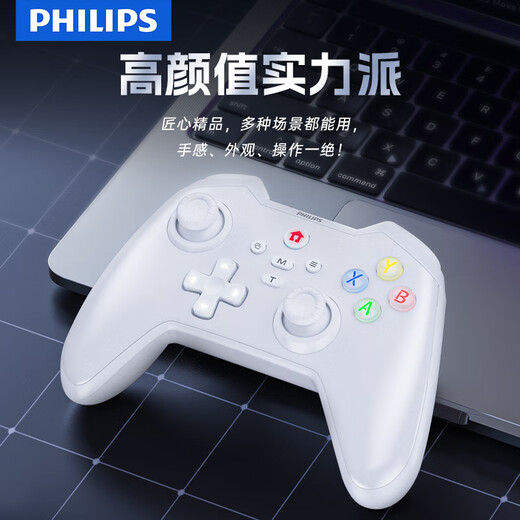 飞利浦DLK5010游戏手柄双霍尔机械按键蓝牙类xbox适用于Switch电脑PC无线手机电视steam体感NS绝区零 灰黑色低配