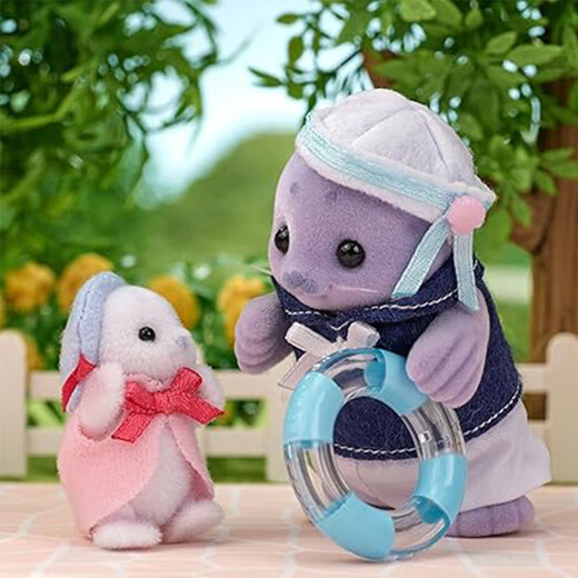 Sylvanische Familien japanische Seal Familie spielen Haus Girl Spielzeugpuppe Anzug Geburtstag Geschenke für Kinder