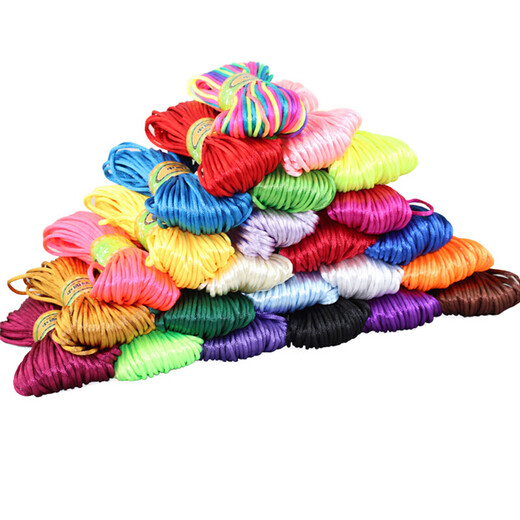 Junen Chinese Knot Wire No. 5 Line Red Rope DIY Handmade Braided Wire Lanyard Ring Braided Bracelet Rope Big Red 10 Meters in a Bundle