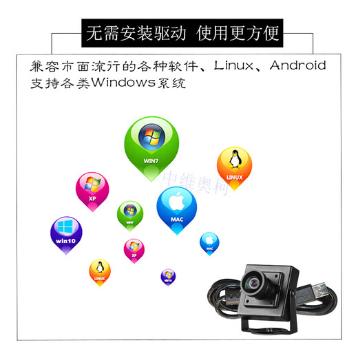 USB distortion-free 1080P industrial camera driver-free UVC protocol near-infrared 700-1100nm wide-angle camera 1080P 12mm distortion-free near-infrared