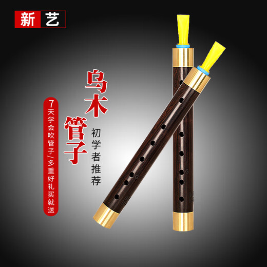 新艺（xinyi）乌木管子乐器催泪管单管初学者成人演奏厂家直销筚篥管乐 乌木D调+8大