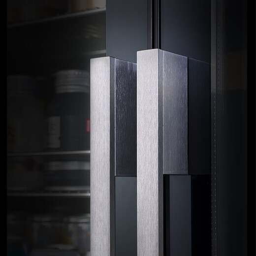 BAIKAILUN ultra-thin double-door double-temperature red wine cabinet air-cooled frost-free stainless steel wine cabinet office double-door constant temperature tea beverage integrated double-door living room household large-capacity refrigerator 1.6 meters dual-temperature red wine + ice bar glass style 51 bottles