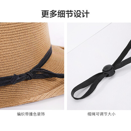 Somubay Hepburn Style Sonnenschild Strohhut Frauen Retro faltbare Topfhut Fischer Hut