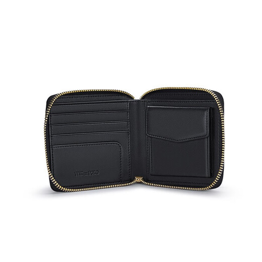 Williampolo Emperador Compact cripe de monedas de la cremallera para mujeres Bolsa de masa de vaca de moda multifuncional