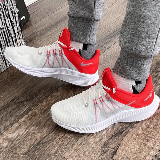 耐克（NIKE）跑步鞋男鞋2025夏季运动鞋RUN SWIFT 3网面公路专业减震休闲鞋 DA1105-100白色红色 43