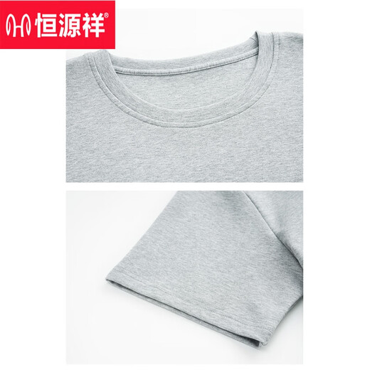 Hengyuanxiang 2025 new cotton men's short-sleeved shorts thin pajamas summer casual two-piece set for going out 9928# L
