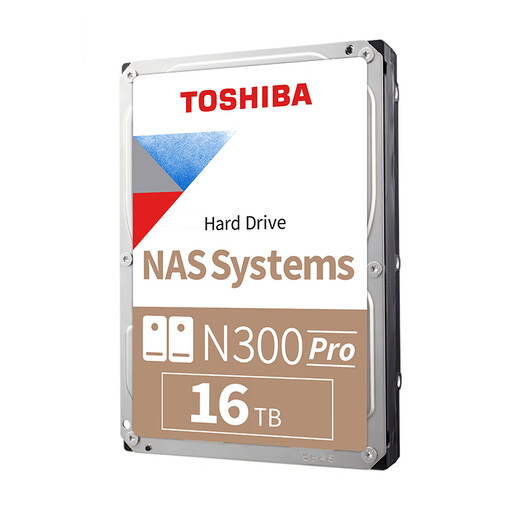 TOSHIBA 16TB NAS network storage mechanical hard drive private cloud home file storage 7200 rpm 512MB SATA interface N300 PRO series (HDWG51G)