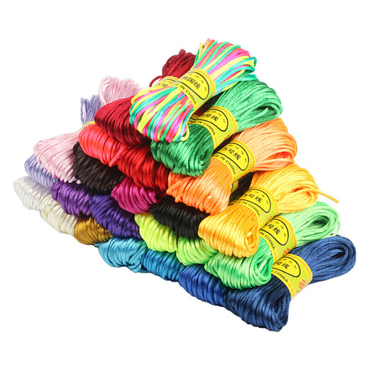 Junen Chinese Knot Wire No. 5 Line Red Rope DIY Handmade Braided Wire Lanyard Ring Braided Bracelet Rope Big Red 10 Meters in a Bundle