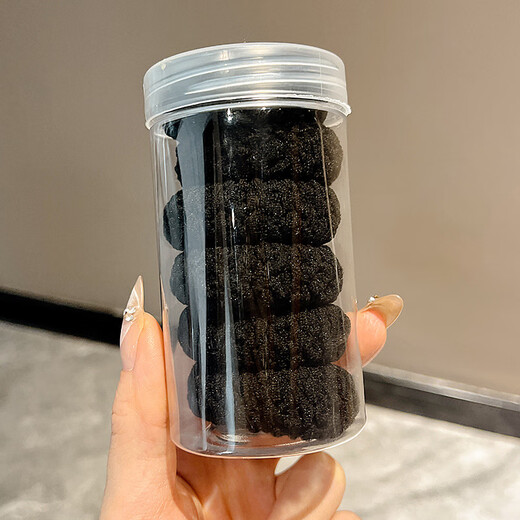 Jisenjia Filling丨Seamless High Elasticity Hair Rope Women's Thick and Durable High Ponytail Hair Tie 6 Mixed Color Cans