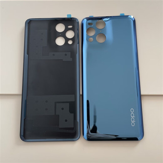 Suitable for oppo findx3 back cover original Findx3pro mobile phone battery cover back shell glass FINDX3 back screen Findx3/x3pro blue with adhesive + heat dissipation