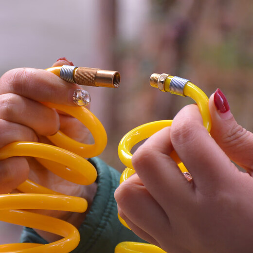 Ulite car air pump special extended inflation tube accessories high-pressure air line valve tire pump connector 1 meter card set big head inflation tube