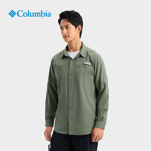 Columbia outdoor autumn and winter men's and women's fishing series lightweight sports travel casual long-sleeved shirt FJ7253 316 unisex L (180/100A)