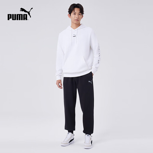 Puma (PUMA) velvet warm loose legged sports trousers men's new autumn casual knitted pants 686405 black-01 S (170/70A)