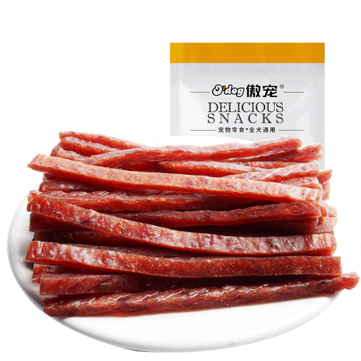 傲宠odog宠物食品小狗零食鸭肉软条泰迪小型犬金毛幼犬老年犬零食 鸭肉软切丝100gx5