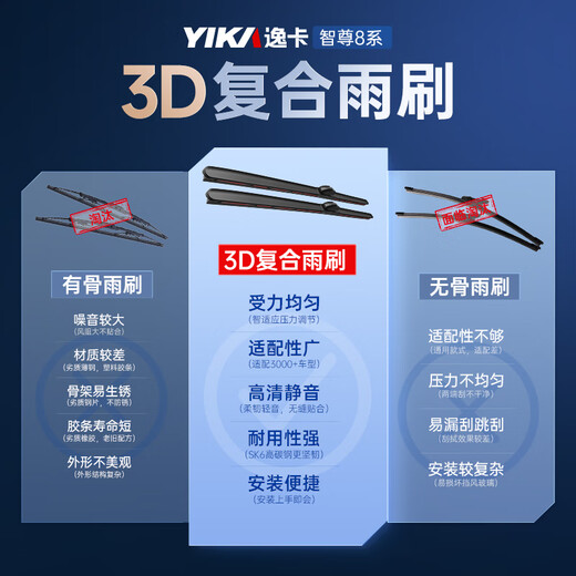 逸卡智尊8系3D雨刮器原厂胶条大众日产丰田别克奔驰宝马奥迪汽车 宝马 iX12023-2024