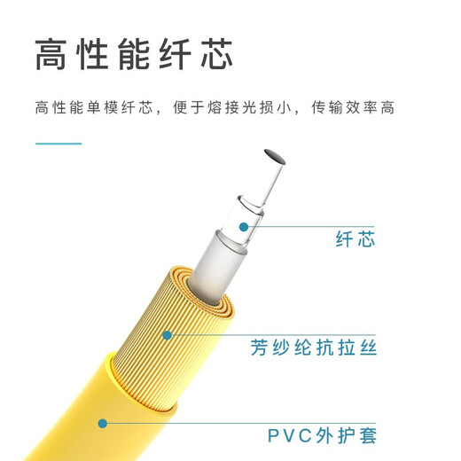 达胜光 电信级光纤跳线 SC-SC单模单芯 低烟无卤光纤线 收发器尾纤连接线 20米3.0 DSG-SUSU20S