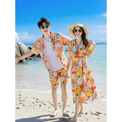 Zhaolu Hainan Island Clothing Parent-child Clothes Summer Beach Seaside Travel Sanya Hawaii Travel Wear Vacation Suit Beach Skirt 2XL