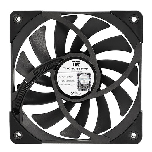 利民Thermalright TL-C12015B 12cm薄款机箱散热风扇 15mm风扇 4PIN PWM 1800 转速 S-FDB V2轴承 C12015B 薄扇