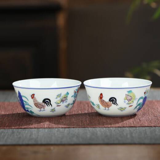 Qingcai high imitation 280 million Daming Chenghua Doucai Chicken Cup Master Cup Hand-painted Ceramic Retro Play Handmade Kung Fu Tea Cup Purely Handmade Doucai Chicken Cup Single Cup