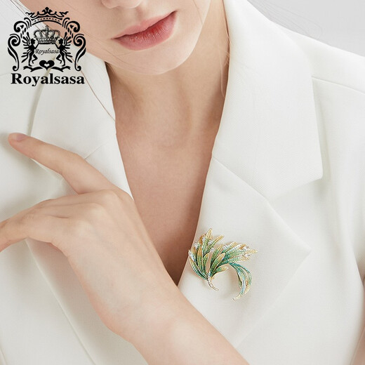Royal Salsa Jiguang Pianyu temperament high-end niche brooch exquisite new fashion suit pin light luxury accessories