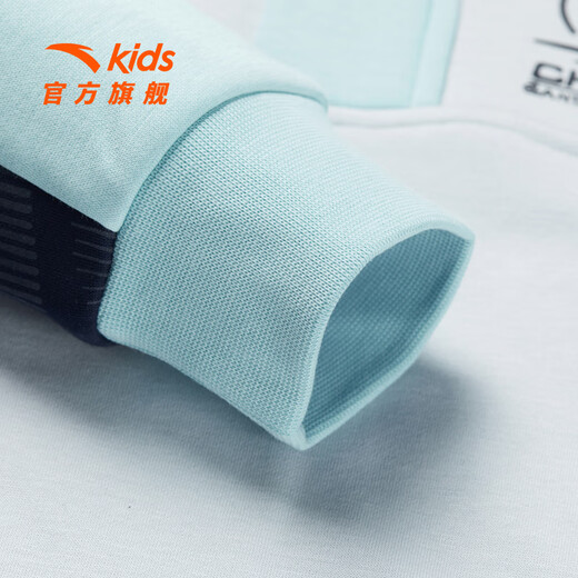 Anta Children's Sportswear Детский костюм 2024 Осень Осень Новые теплые брюки для пуловой толстовки с двумя частями.