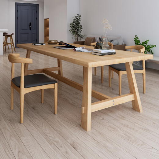 Mexueer modernes Wohnzimmer Massivholz großer langer Langschreiraum Rechteckige Tisch Haushalt Asche Workbench Computer Tabelle 1088 Neuseeland Kiefernholz 14070 Brettdicke 45 cm Nr.