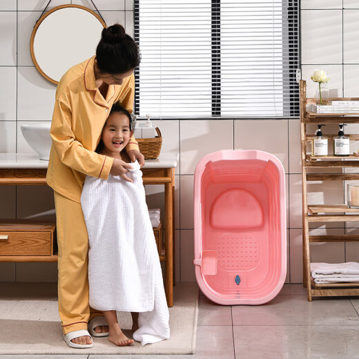 Bath Barrel Plastic Hogar espesado Baño grande Batete Bañera Bañera Cuerpo de bañera 0 cm Longitud rosa 97* Ancho 54.5* Altura 9755 cm