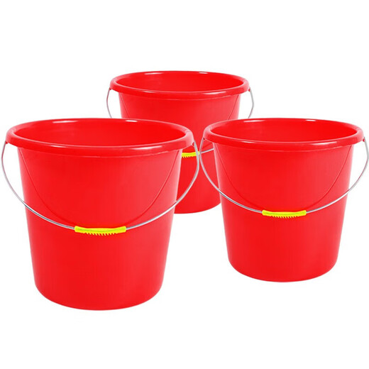 Laixuan red multifunctional bucket property cleaning bucket 22L without lid - 5 pieces T-6148